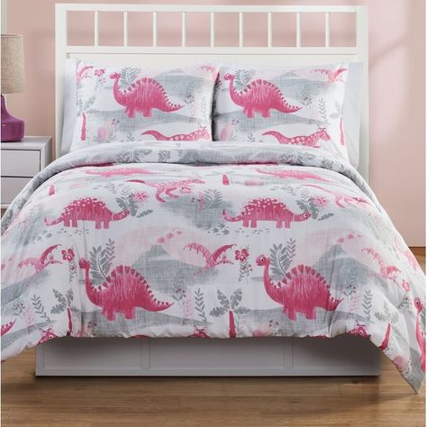 Peres Dino Comforter Set Dinosaur Comforter, Girly Dinosaur, Purple Bedding Sets, Dinosaur Bedding, Butterfly Bedding Set, Beige Bed Linen, Apartment Bedding, Colorful Dinosaur, Butterfly Bedding