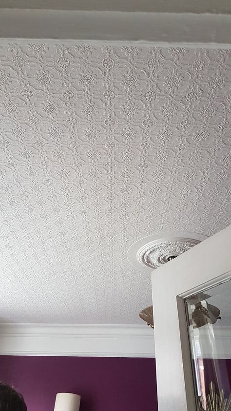 Ceiling Paper Wallpapers, Anaglypta Wallpaper, Ceilings Design, Luxury Ceiling Design, Hallway Wallpaper, Ceiling Texture, Dining Room Paint, Paintable Wallpaper, Wallpaper Ceiling