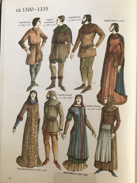 Medieval Clothing Illustration, Medieval England Clothes, Middle Ages Inspired Fashion, Medieval 400-1400 Ad Fashion, Medieval Eastern Europe Clothing, 1100s Fashion, 1200s Fashion, Middle Ages Fashion, 1300 Fashion