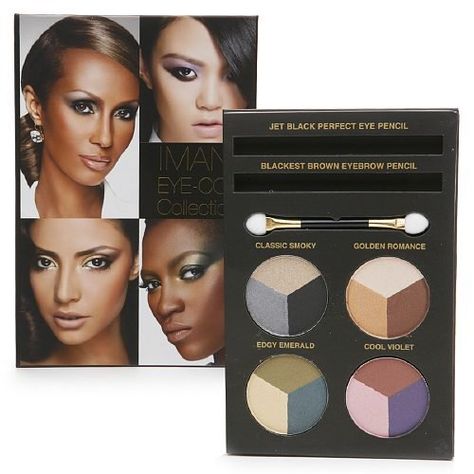 IMAN Eye-Con Collection 1 set >>> Click on the image for additional details. Iman Makeup, Best Drugstore Eyeshadow, Drugstore Eyeshadow Palette, Iman Cosmetics, Makeup Artist Kit, Celebrity Makeup Artist, Makeup To Buy, Perfect Eyes, Makeup For Black Women