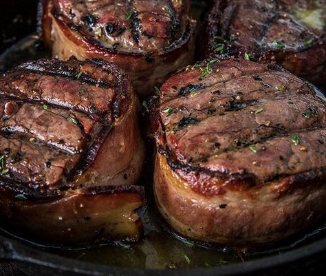 Traeger Bacon, Bacon Wrapped Filet Mignon, Bacon Wrapped Filet, Traeger Cooking, Grilled Kabob Recipes, Traeger Grill Recipes, Filet Mignon Recipes, Grilling Recipes Sides, Grill Ideas