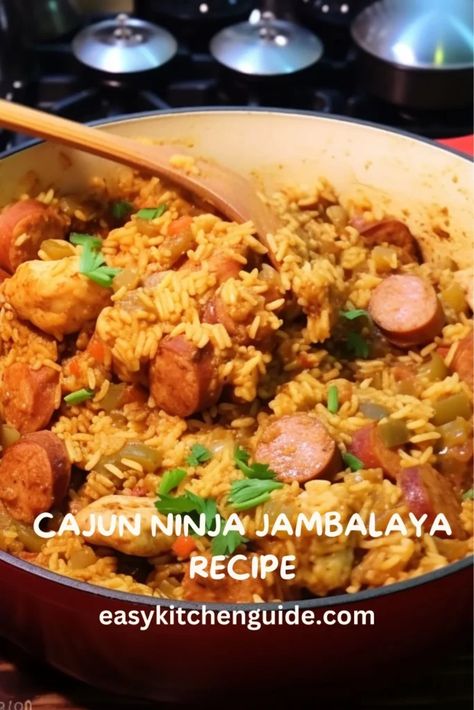 Last Updated on October 9, 2023 Welcome to the vibrant world of Cajun cuisine, where every dish is a symphony of flavors and textures. Today, we delve into one of the most iconic recipes from this culinary tradition – Cajun Ninja Jambalaya. This one-pot wonder, brought to life by the internet sensation, the Cajun Ninja, ... <a title="Cajun Ninja Jambalaya Recipe – Easy Kitchen Guide" class="read-more" href="https://easykitchenguide.com/cajun-ninja-jambalaya-recipe/" aria-label="Mo... Cajun Ninja Jambalaya Recipe, Dinner Schedule, Iconic Recipes, Cajun Ninja, Jambalaya Recipe Easy, Jambalaya Recipe, Kitchen Guide, One Pot Wonders, Andouille Sausage