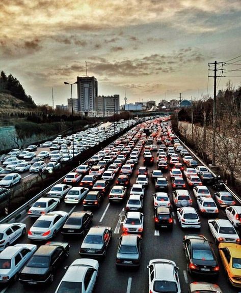 One Of The Worst Traffic And Pollution In The World. Tehran, Iran Fav Place, Cities In Germany, Meaningful Pictures, Daisy Wallpaper, Tehran Iran, Global City, Astro Turf, Traffic Jam, Ways To Make Money Online