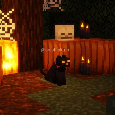 Haunted Houses Minecraft, Minecraft Halloween Town Ideas, Cute Halloween Minecraft Builds, Halloween Minecraft Banners, Minecraft Halloween Builds Haunted Houses, Minecraft Builds Halloween, Minecraft Witch Aesthetic, Minecraft Fall Aesthetic, Witch Aesthetic Minecraft