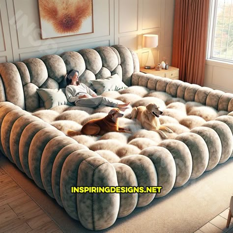 Giant Family Bed, Giant Bed, Giant Sofa, Giant Beds, Unusual Beds, Giant Dog Beds, Beautiful Bedroom Furniture, Big Couch, Family Bed