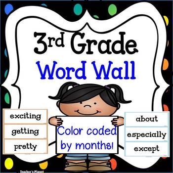 Third Grade Word Wall, 3rd Grade Word Wall, 3rd Grade Words, Name Writing Practice, Third Grade Resources, Teaching Spelling, Third Grade Reading, Language Arts Elementary, Ela Teacher