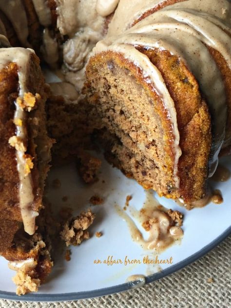 Pumpkin Spiced Coffee Cake with Brown Butter Glaze Spiced Coffee Cake, Pumpkin Spice Coffee Cake, Spice Coffee Cake, Brown Butter Glaze, Butter Glaze, Pumpkin Coffee Cakes, Spice Coffee, Brown Sugar Glaze, Pumpkin Spice Cake