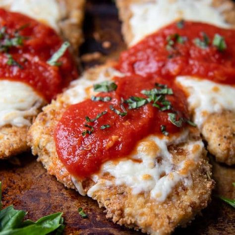 Easy Parmesan Crusted Chicken, Parmesan Crusted Chicken Recipe, Crusted Chicken Recipes, Oven Baked Chicken Parmesan, Gluten Free Italian, Gluten Free Bread Crumbs, Baked Chicken Parmesan, Parmesan Crusted Chicken, Parmesan Chicken