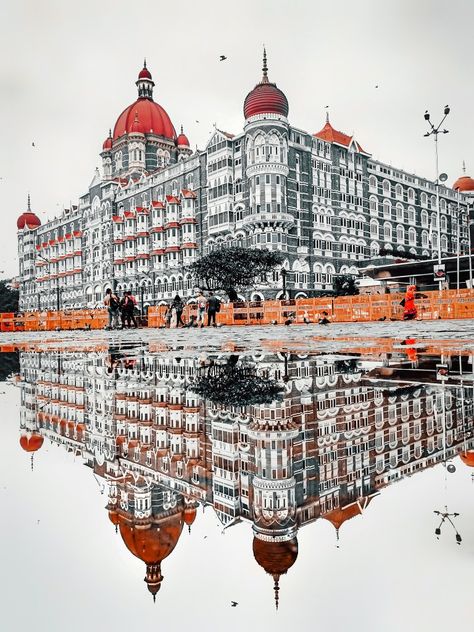 Mumbai City Illustration, Fort Painting, Taj Hotel Mumbai, Mumbai Art, India Pic, Mumbai Location, Monument In India, Mumbai Photography, Taj Hotel