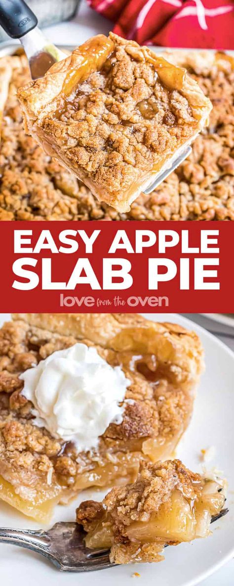 Apple Sheet Pie Recipe, Apple Pie In Casserole Dish, Slab Apple Pie With Crumb Topping, Apple Pie Sheet Cake Recipe, Sheet Apple Pie Recipe, Apple Slab Pie Recipe Easy Recipe, Slap Apple Pie, 9x13 Apple Pie, Apple Pie Casserole Dish