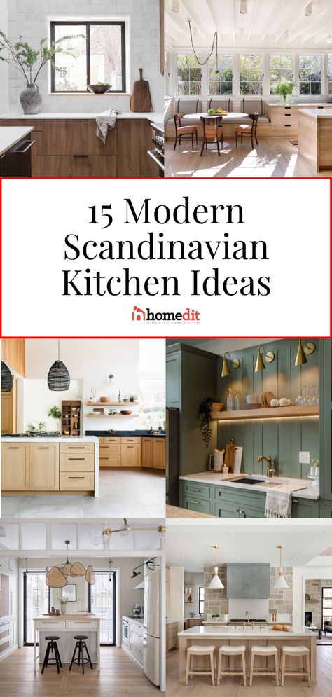 Check out minimalist Scandinavian kitchen design ideas for an ultimate minimalist kitchen makeover. Explore 15+ chic and cozy Scandinavian kitchen ideas highlighting clean lines, white decor, and minimalist style. Whether you're in need of inspiration for a modern minimalist, modern rustic, or rustic Scandinavian kitchen, you'll find everything you're looking for right here! Kitchen Designs Minimalist, Kitchen Ideas Scandinavian, Kitchen Scandinavian Style, Scandinavian Kitchen Ideas, Black And White Backsplash, Modern Scandinavian Kitchen, Kitchen Triangle, Scandinavian Kitchens, Cozy Scandinavian