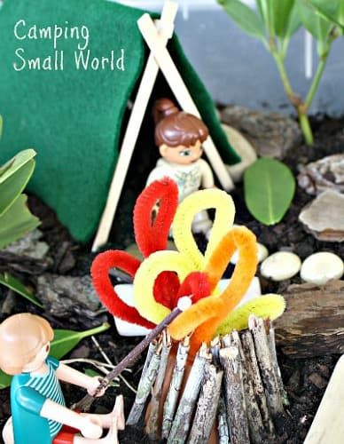 Small World Play Ideas that Work for Any Time of Year - Buggy and Buddy Camping Preschool, Preschool Camping, Camping Theme Preschool, Invitations To Play, Camping Safety, Rustic Woodworking, Activity For Toddlers, Fun Activities For Toddlers, Home Preschool