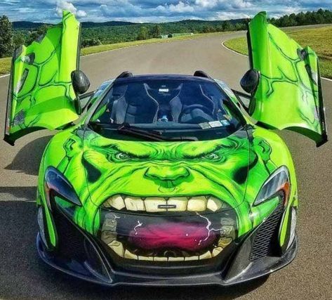 Our Favourite 7 Superhero Vehicle Vinyl Wraps Car Paint Jobs, Custom Cars Paint, Top Luxury Cars, Car Wraps, Dream Cars Jeep, Custom Muscle Cars, Exotic Sports Cars, Cool Sports Cars, Weird Cars