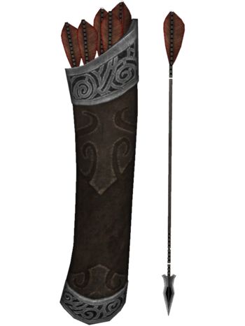 Steel Arrow (Skyrim) | Elder Scrolls | FANDOM powered by Wikia Skyrim Arrows, Elder Scrolls Tattoo, Skyrim Aesthetic, Skyrim Elder Scrolls, Archer Characters, Bow Drawing, Bow And Arrow Set, Archery Bows, Elder Scrolls V Skyrim