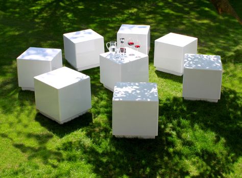 5. Create a striking Cube seating centrepiece in gardens, patios and parks, large or small. Acrylic Cube Seating Chart, Shoe Cubes In Public Spaces, Cube Exhibition Design, Cube Seating, School Courtyard, Coffee Table Alternatives, Cube Seat, Concrete Cube, La Traviata