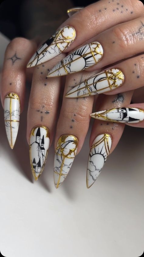 All posts • Instagram Dark Cute Nail Designs, Astrological Nail Art, Winter Solstice Nails Art Designs, Nude Witchy Nails, Narnia Nails, Pagan Yule Nails, Fourth Wing Nail Art, Witchy Christmas Nails, Dark Christmas Nail Designs