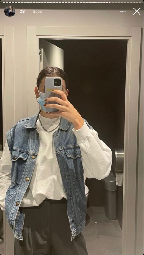 Sleeveless Denim Jacket Outfit, Sleeveless Jacket Outfit, Vest Outfits Aesthetic, Denim Vest Outfit, Jean Jacket Outfits, Denim Jacket Outfit, Vest Outfits, Denim Outfit, Western Outfits