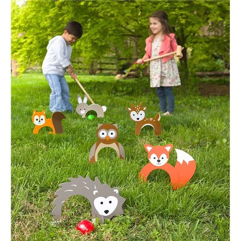 (Giveaway!) Fall Outdoor Family Fun: Kids Croquet Set Backyard Games Kids, Oppgaver For Barn, Party Backyard, Games Party, בר מצווה, Backyard Games, Kids Discover, Diy Games, Birthday Party Games