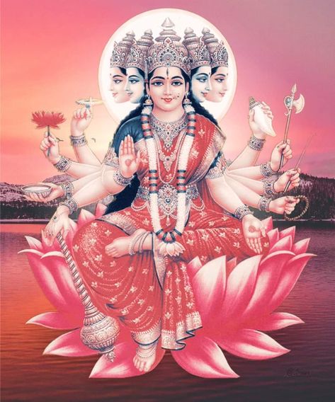 Gayatri Devi Images, Gayatri Mata, Maa Gayatri, Goddess Gayatri, All God Images, Devi Maa, Gayatri Devi, Wallpaper For Ipad Aesthetic, Goddess Names