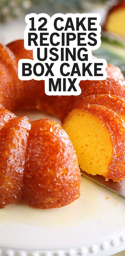 Cake Box Cake Recipes, Filled Bundt Cake Recipes From Mix Boxes, Box Cake Mix Pound Cake, Best Cake Box Mix Recipe, Best Cakes From A Box Cake Mixes, Bundt Cake Box Recipes, Recipes For Yellow Cake Mix Boxes, Cake Box Bundt Cake Recipes, Butter Recipe Yellow Cake Mix Recipes