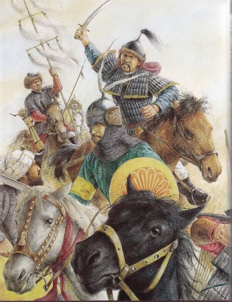 Mongols Against Seljuks Alexander Nevsky, Golden Horde, Military Illustration, Medieval Warfare, Kievan Rus, Historical Warriors, High Middle Ages, Eastern Roman, Medieval Knights