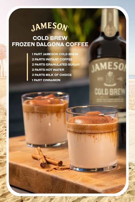 Jameson Cocktails, St Patricks Food, Bartender Recipes, Irish Coffee Recipe, Mommy Juice, Whipped Coffee, Jameson Irish Whiskey, Liquor Drinks, Summer Brunch