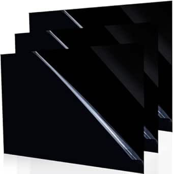 Geetery 3 Pcs Black Acrylic Sheets 23.62" x 35.5" x 1/8" Opaque Cast Rectangle Panel with Protective Paper Easy Cut Plastic Panel Display Acrylic Board for Sign Craft DIY Projects Painting Photography Black Acrylic Sheet, Diy Paint Projects, Painting Photography, Acrylic Board, Acrylic Sheets, Black Acrylic, Black Acrylics, Craft Diy, Acrylic Material