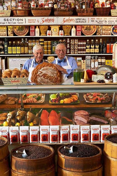 10 Specialty Grocery Stores That Actually Inspire Us to Eat at Home #purewow #food #grocery store #local pride New York Deli Interior, New York Deli Aesthetic, Deli Photography, Deli Interior, Restaurant Moodboard, Nyc Deli, New York Deli, Jewish Deli, Deli Counter