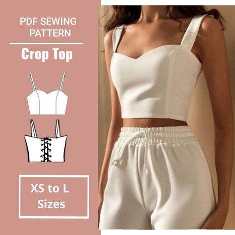 Cloth quality is not proper Summer Blouse Sewing Pattern, Bustier Top Pattern, Top Pattern Sewing, Tank Top Sewing Pattern, Crop Top Sewing Pattern, Crop Top Pattern, Tank Top Pattern, Printable Sewing Patterns, Patterned Crop Top