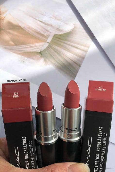 Mac Twig Lipstick, Mac Makeup Lipstick, Mac Lipstick Colors, Mac Lipstick Shades, Mac Lipsticks, Lipstick Mac, Lipstick Kit, Please Me, Lipstick Collection