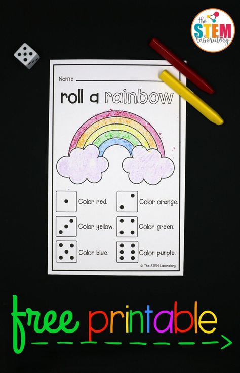 What a fun preschool or kindergarten math game! Roll a rainbow. Great counting and reading activity in one. Planting A Rainbow, Preschool Weather, Number Puzzle, Rainbow Activities, Kindergarten Math Games, Kids Races, Spring Preschool, Math Game, Math Activity