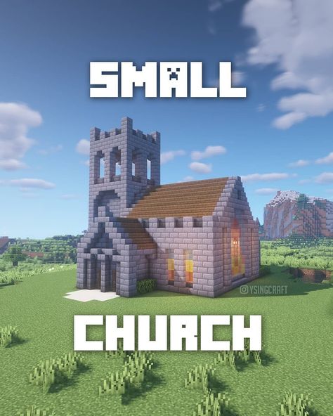 Small Church⛪ ⭐Rate 1-10 . Inspired by Age of Empires 2 monastary building! (europe) . 🌒 Shaders: BSL Shaders V7 . ➡️ Follow @ysingcraft for more Minecraft Inspiration and Build Tutorials . #church #churchbuilding #chapel #cathredal #minecraftchurch #minecraftbuilding #minecraftbuilds #minecraftbedrock #minecraftjava #minecrafters #minecrafter #minecraft #minecraftbuilders #minecraftbuilder #minecraftfan #minecraftfans #minecrafts #minecraftxbox #minecraftconstruction #minecraftconstructions #m Minecraft Houses Survival, Minecraft Structures, Minecraft Interior Design, Small Castles, Minecraft House Plans, Minecraft Farm, All Minecraft, Minecraft Castle, Minecraft Medieval