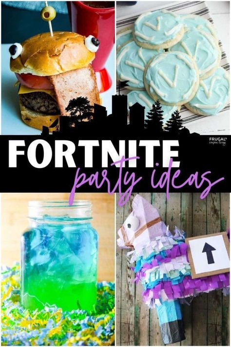 The best boy birthday ideas - throw a batter royal! The Best Fortnite Birthday Party Ideas including Fortnite Party Décor, Kids Game Ideas, Fortnite Party Food, Fortnite Party Decor & More. Your birthday boy will find this party the best one ever. Relieve some of his favorite video game themes, characters, supplies and more. #fortnite #FrugalCouponLiving Fortnite Themed Food, Fortnite Party Food, Fortnite Party Ideas, Fortnite Birthday Party Ideas, Party Food Kids, Fortnite Birthday Party, Dollar Diy, Boredom Busters For Kids, Fortnite Party