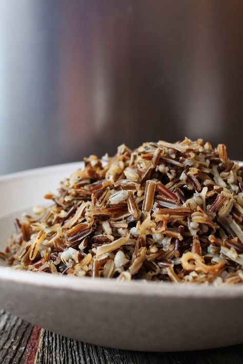 How to Cook Perfect Wild Rice - Dish 'n' the Kitchen How To Cook Wild Rice, Wild Rice Seasoning Recipe, Wild Rice Recipes Side Dishes, Quick Sides, Rice Recipes Side, Minnesota Wild Rice, Rice In The Oven, Wild Rice Recipes, Rice On The Stove