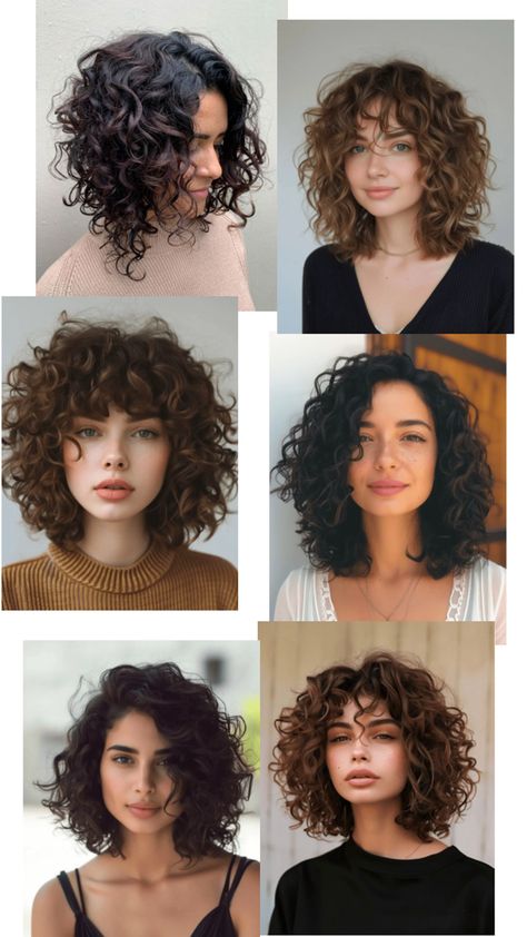 3a Curly Hair, Medium Length Curly Hair, Highlights Curly Hair, Bob Haircut Curly, Short Curly Haircuts, Short Curls, Haircuts For Curly Hair, Curly Hair Inspiration, Curly Hair With Bangs