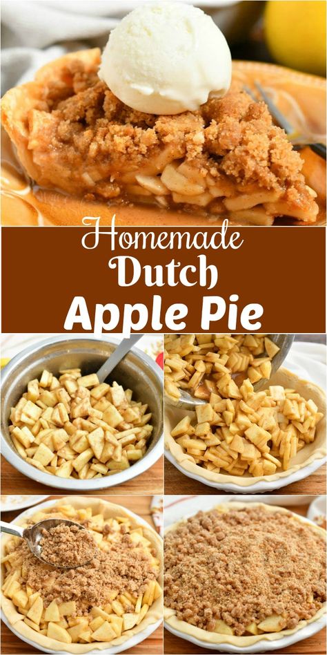 Dutch apple pie is a wonderful variation of a classic American apple pie but uses a sweet crumb topping instead of crust on top. This pie, also known as Apple Crumb Pie, is a combination of flaky pie crust filled with sweet apple filling and topped with buttery, sweet streusel.#dessert #pie #apple #applepie #topping #streusel #crumb Pie Pastry Recipes, Apple Pie Crumb Topping, Crumb Top Apple Pie Recipe, Apple Pie Crumble Topping, Fresh Apple Pie Recipe, Dutch Apple Pie Topping, Pie Crumble Topping, Homemade Dutch Apple Pie, Apple Crumb Pie Recipe