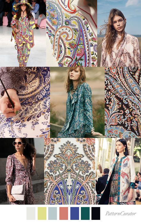 Fashion Trend Pattern, Pattern Curator, Print And Pattern, Fashion Trend Forecast, Paisley Fashion, Color Trends Fashion, 2020 Fashion Trends, Fashion Themes, Fashion Portfolio