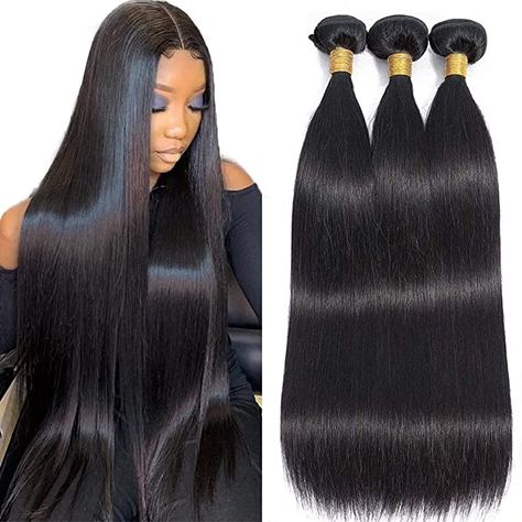 Amazon.com : 10A Straight Hair Bundles Brazilian 18 20 22 Inch 100% Unprocessed Virgin Hair Straight Weave Bundles Human Hair 3 Bundles Deals : Beauty & Personal Care Brazilian Human Hair Weave, Straight Weave, Straight Human Hair Bundles, Brazilian Straight Human Hair, Straight Weave Hairstyles, Straight Bundles, Hair Company, Natural Hair Extensions, Brazilian Hair Bundles