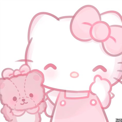 Credits:  糖醋兔丸 Hello Kitty Kuromi And Melody, 4 Matching Pfp Friends, Melody Pfp, Kitty Matching Pfp, Baby Hello Kitty, Sanrio Pfps, Hello Kitty Matching, Group Pfps, Disc Pfp