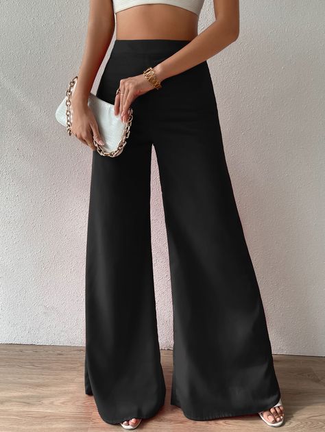 Wide Leg Dress Pants Outfit, Wide Leg Pants Casual, High Waisted Wide Leg Pants, Women Bottoms, Sleeveless Tops Summer, High Waist Wide Leg Pants, Wide Leg Palazzo Pants, Shein Outfits, High Waist Pants