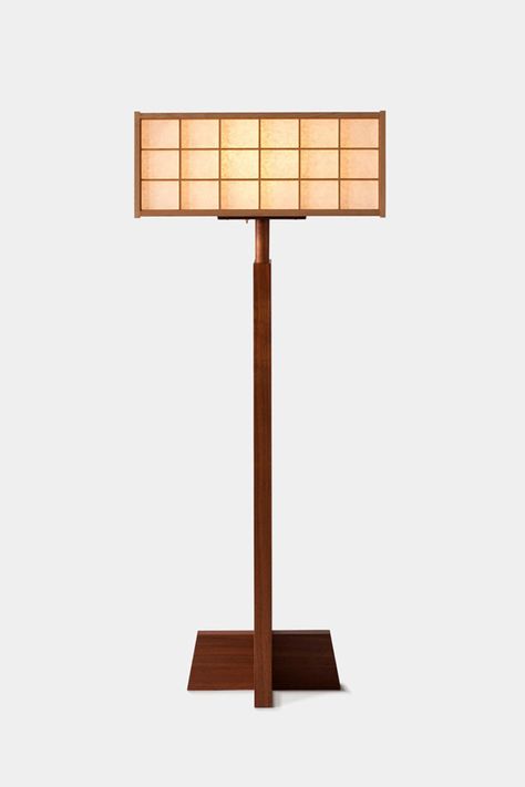 Asa No Ha Floor Lamp — George Nakashima Woodworkers Nakashima Chair, Lightning Fixture, Nakashima Furniture, Bauhaus Lamp, Japanese Lamp, Japanese Lamps, Ambiance Lighting, George Nakashima, Chair Designs