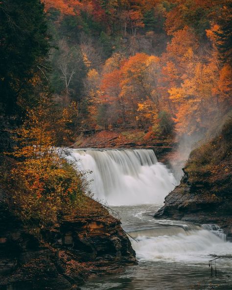 Autumn Waterfalls, Letchworth State Park, Ny Trip, Western New York, Autumn In New York, Army Corps Of Engineers, Hot Air Balloon Rides, Whitewater Rafting, Air Balloon Rides