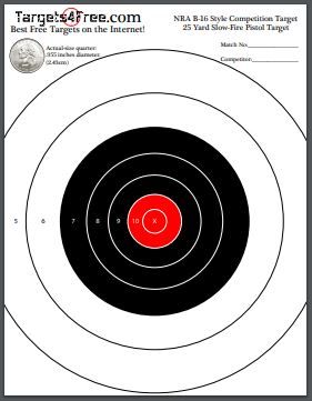 NRA B-16 Target (Printable for FREE) - Targets4Free Target Printable, Africa Hunting, Paper Shooting Targets, Bullseye Target, Shooting Practice, Activities For Boys, Shooting Targets, Shooting Sports, Keep The Lights On