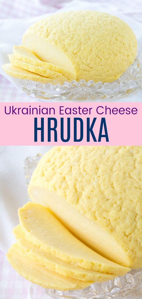 Hrudka - my generations old family recipe for the traditional Ukrainian Egg Cheese for Easter to serve with ham, kielbasa, and paska or Polish babka. Polish Babka, Italian Cream Cheese Cake, Easter Cheese, Decadent Recipes, Gf Snacks, Gluten Free Easter, Slovak Recipes, Easter Recipe, Easter Dishes