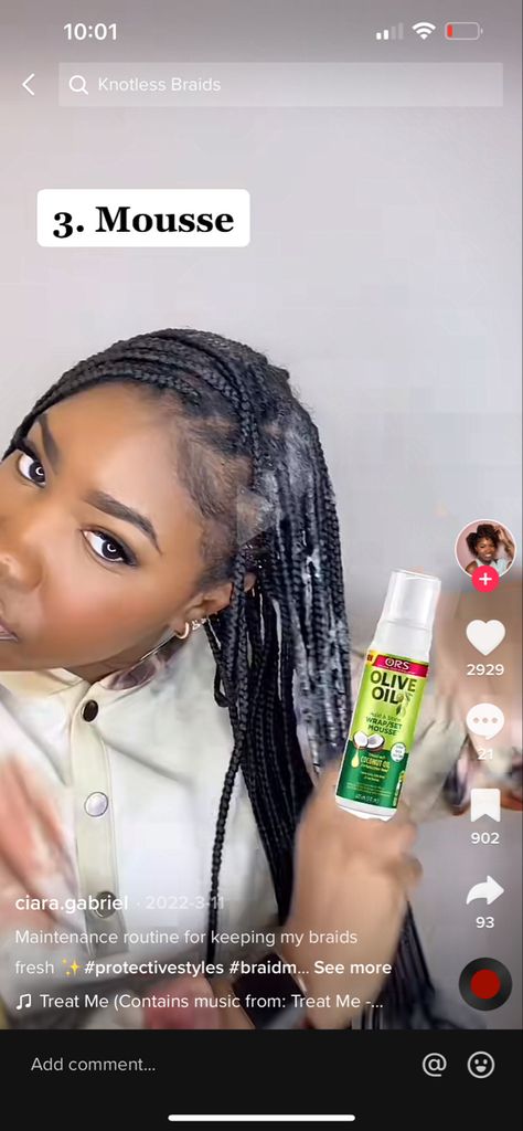 Hair Mousse For Braids, Braid Mousse, Mousse For Braids, Hair Mousse, Curly Hair Care, Protective Styles, Curly Hair, Braided Hairstyles, Curly Hair Styles