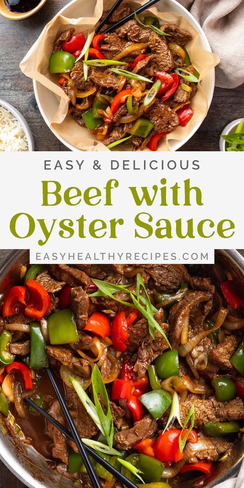 Healthy Stir Fry Recipe, Recipes With Oyster Sauce, Beef With Oyster Sauce, Chinese Beef Recipes, Beef Stir Fry Recipe, Stir Fry Recipes Healthy, Beef Stir Fry Recipes, Easy Stir Fry Recipes, Bowl Of Rice