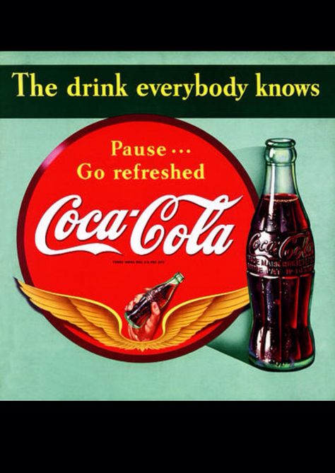 This is an example of bandwagon propaganda. Bandwagon is when people try to attract more people into doing/buying something simply because everyone else is doing it too. The picture says ,"The drink everybody loves". This is bandwagon because it says that everyone loves the coke product so more people should buy it. Advertisement Examples, Coca Cola Poster, Coke Ad, Logical Fallacies, Coca Cola Drink, Coca Cola Ad, Coke Cola, Propaganda Posters, Coca Cola Vintage