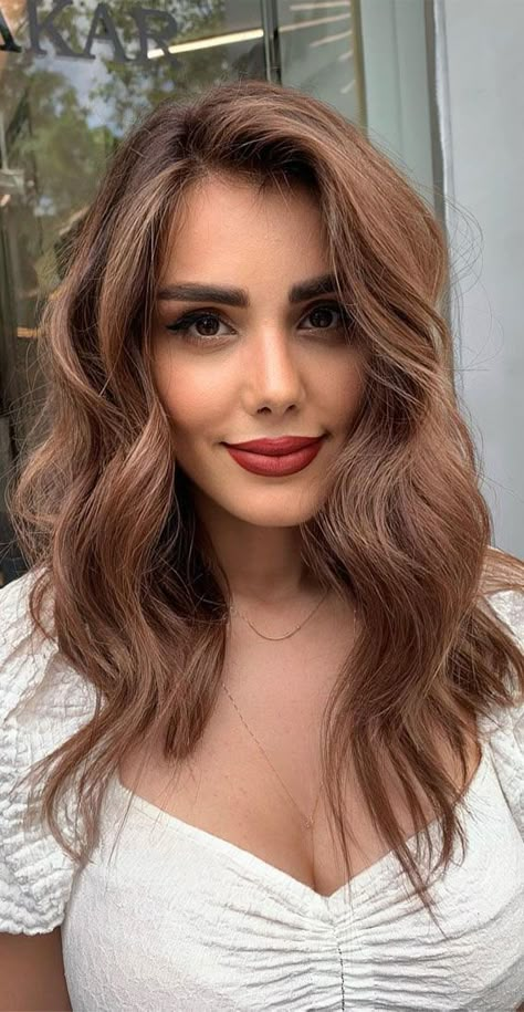 Hair Colours Ideas, Brunette Or Blonde, Cinnamon Brown Hair, Hair Color For Tan Skin, Hair Color For Brown Eyes, Cinnamon Hair Colors, Pale Skin Hair Color, Hair Color For Fair Skin, Cinnamon Hair