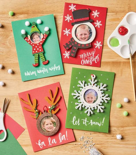 Class Christmas Gifts, Christmas Card Online, Needlecraft Kits, Christmas Card Ornaments, Christmas Kindergarten, Christmas Week, Fun Arts And Crafts, Holiday Floral, Crafts For Boys