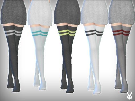 Thigh high socks for your sims! Comes with 5 color variations. Can be found under the socks category in CAS. I hope you enjoy! Found in TSR Category 'Sims 4 Female Leggings' Sims Four Cc, Leggings With Socks, Sims 4 Cc Shoes, Sims 4 Mm Cc, Sims 4 Cc Skin, Sims 4 Mm, Sims Four, Sims Hair, Sims 4 Mods Clothes